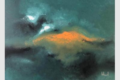 BARRIERE DE CORAIL Laque sur toile (60x80) not sold