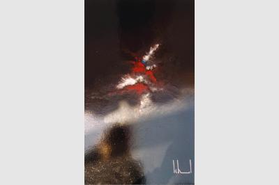 CORAIL Laque sur toile (30x50) not sold