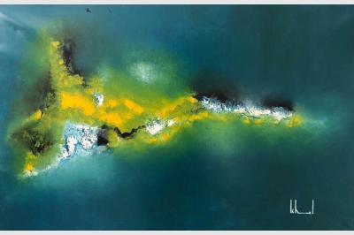 ECCUEIL Laque sur toile (65x100) not sold