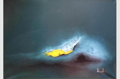 VIE MARINE Laque sur toile (75x100) not sold
