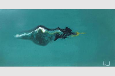NUAGE Laque sur toile (50x100) 375€