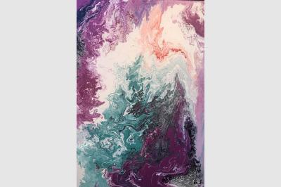 DESIR CELESTE Laque sur toile (65x92) 450€
