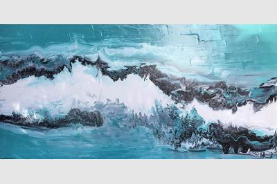 AFFRONTEMENT Spatule sur toile (50x100 cm)  not sold