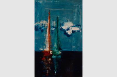 BALISE spatule sur toile (30x50) not sold