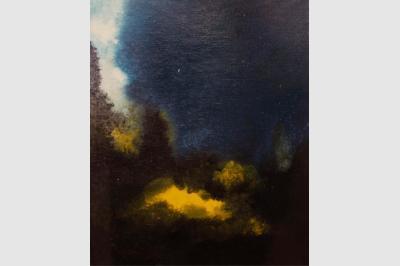 GRAND FOND laque sur toile(90x115)750€