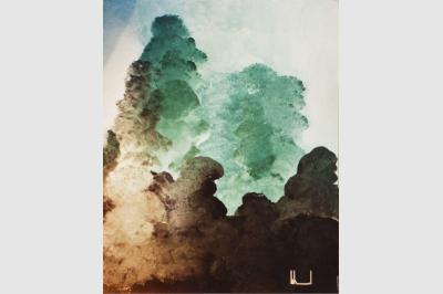 BALAI SOUS MARIN laque sur toile (50x70)not sold