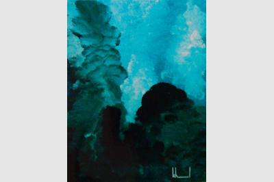 PLONGEE DE NUIT laque sur toile (50x70)not sold