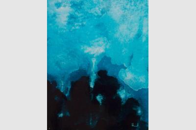 OMBRE SOUS MARINE laque sur toile(60x90) not sold
