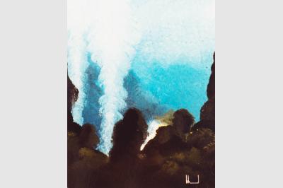 GEYSER laque sur toile(60x90)not sold