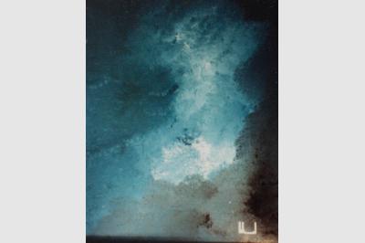 BLEU DE MER laque sur toile(60x90)not sold