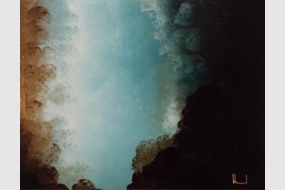 DESCENTE laque sur toile(60x90)not sold