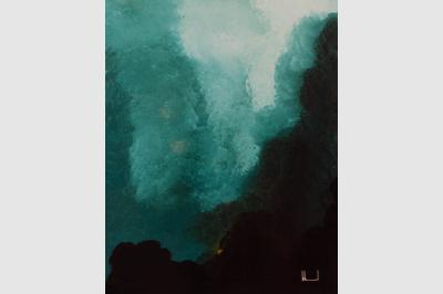026BULLES laque sur toile(50x70)not sold