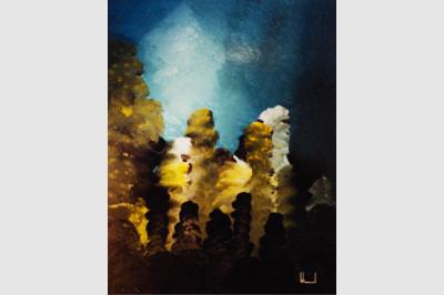 DERNIER PALIER laque sur toile(90x120)not sold
