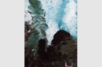 SOURCE laque sur toile(90x120)not sold