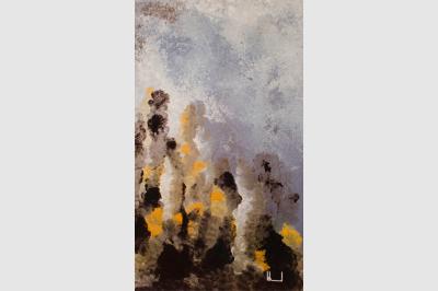BOUILLONEMENT laque sur toile (90x150)not sold