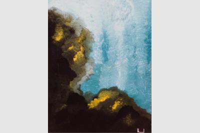 VAGUE laque sur toile(60x90)not sold
