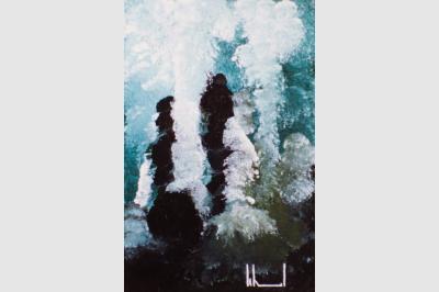 PLANCTON laque sur toile(50x70)not sold