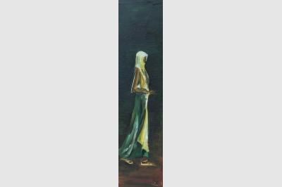 INDIENNE huile sur toile (20x80) 120€