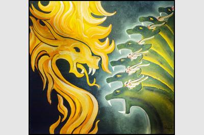 LA BETE DE LA TERRE ET DE LMA MER (1mx1m) not sold