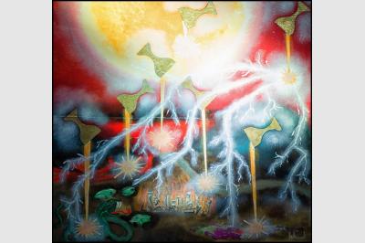 LES 7 FLEAUX DE LA COLERE DE DIEU (1mx1m) 300€